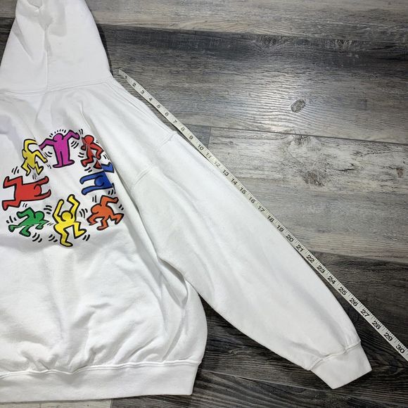 Keith Haring Men's Sweatshirt Men In Circle White Size Large Hoodie - Picture 6 of 6